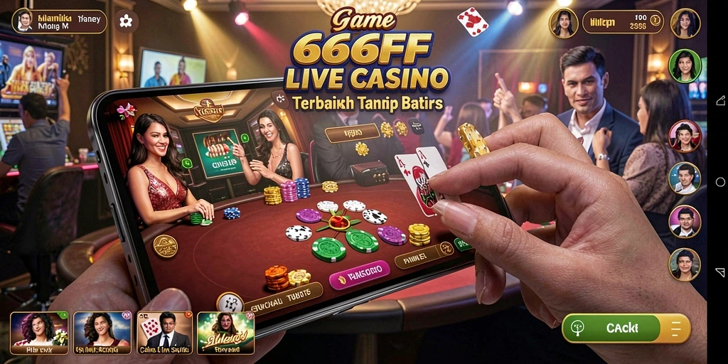 Screenshot gameplay Live Casino yang menarik dan mendebarkan.