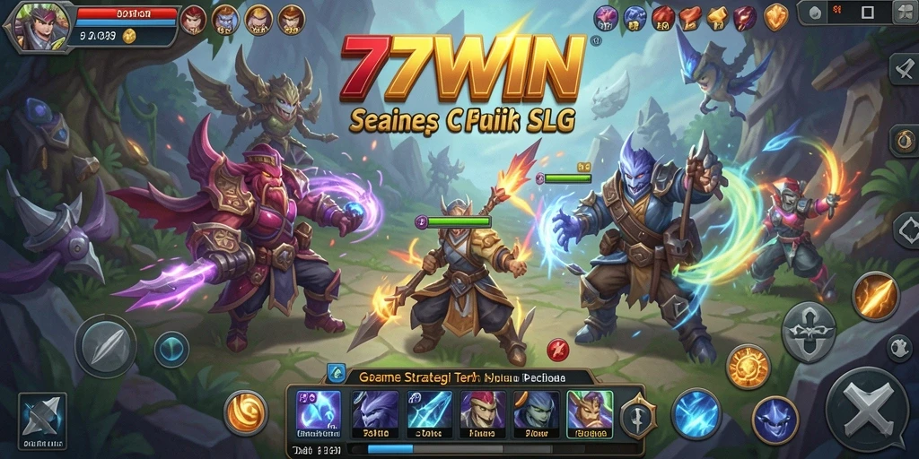 Tangkapan layar gameplay dari 77WIN memperlihatkan pertempuran yang seru.