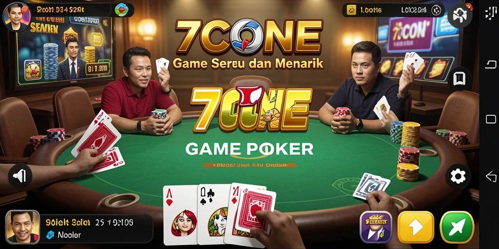Screenshot gameplay poker yang mendebarkan di 7CONE.