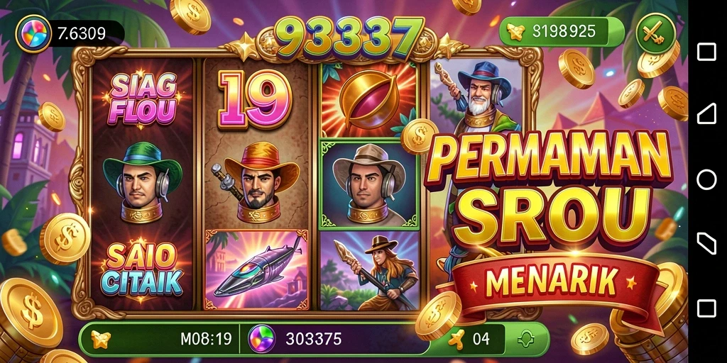 Screenshot gameplay <strong>93337</strong> yang menunjukkan slot dengan grafik mengesankan.
