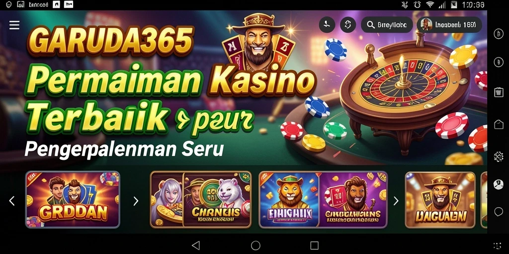 Tampilan menawan permainan Kasino di GARUDA365 yang penuh aksi.