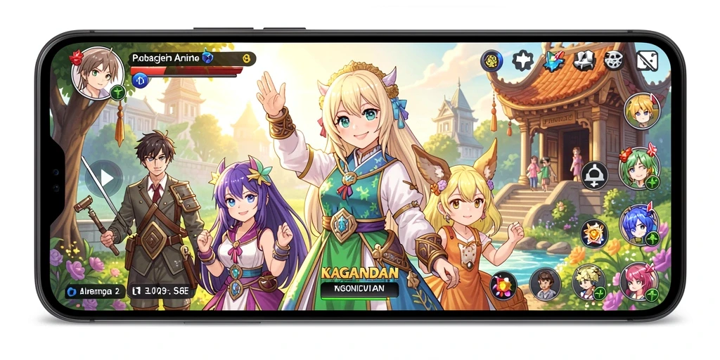 Tampilan gameplay KAGANDAN yang penuh aksi dan strategi.