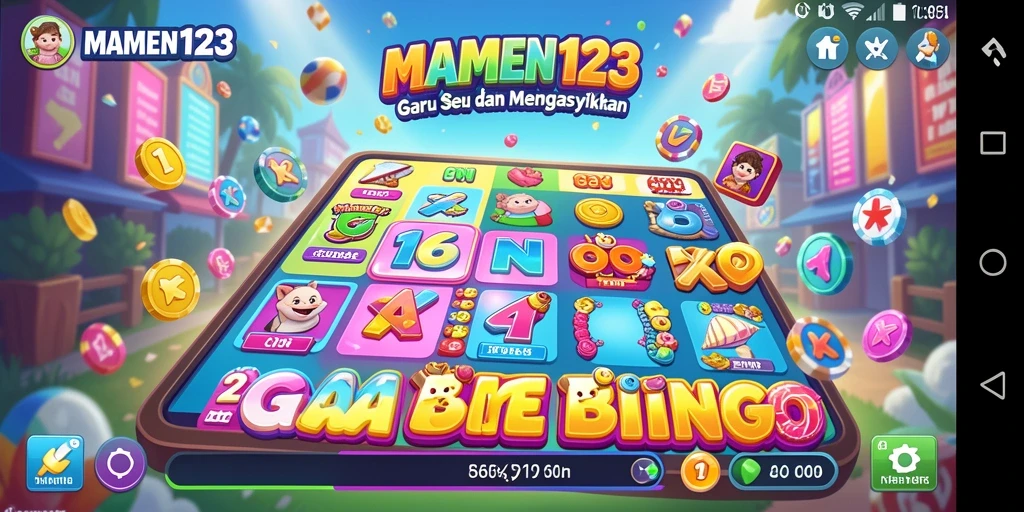 Tampilan menarik dari gameplay Bingo di MAMEN123.