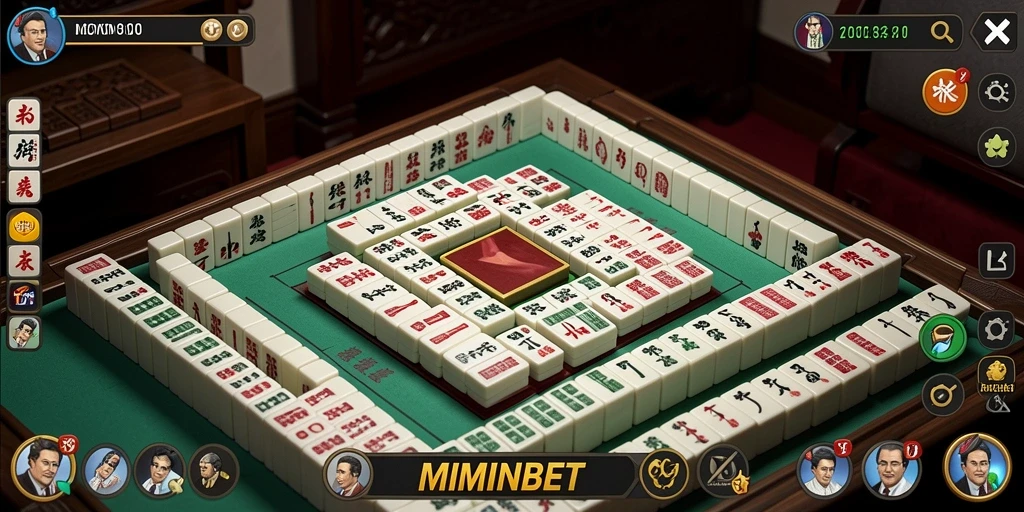 Tampilan gameplay Mahjong MIMINBET yang menarik dan seru.