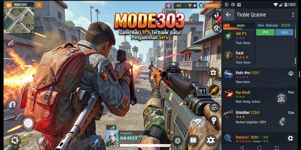 Tampilan gameplay seru dalam MODE303 yang memukau.