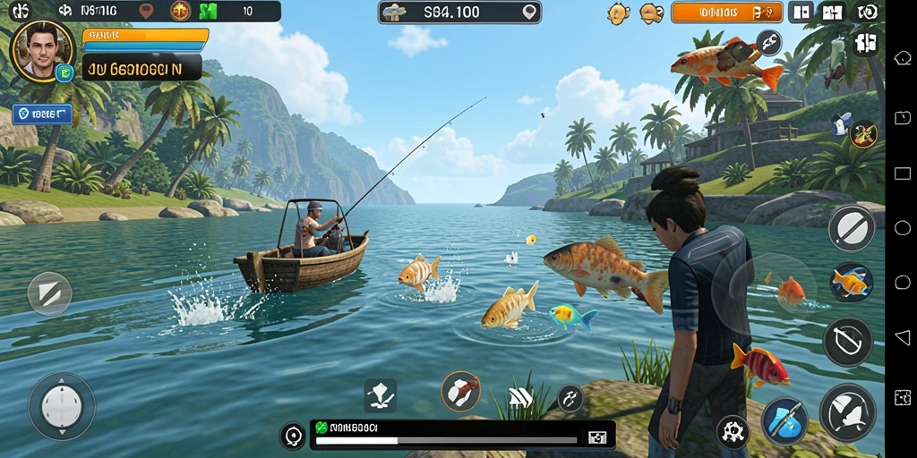Screenshot gameplay N06 yang menunjukkan pengalaman memancing nyata.
