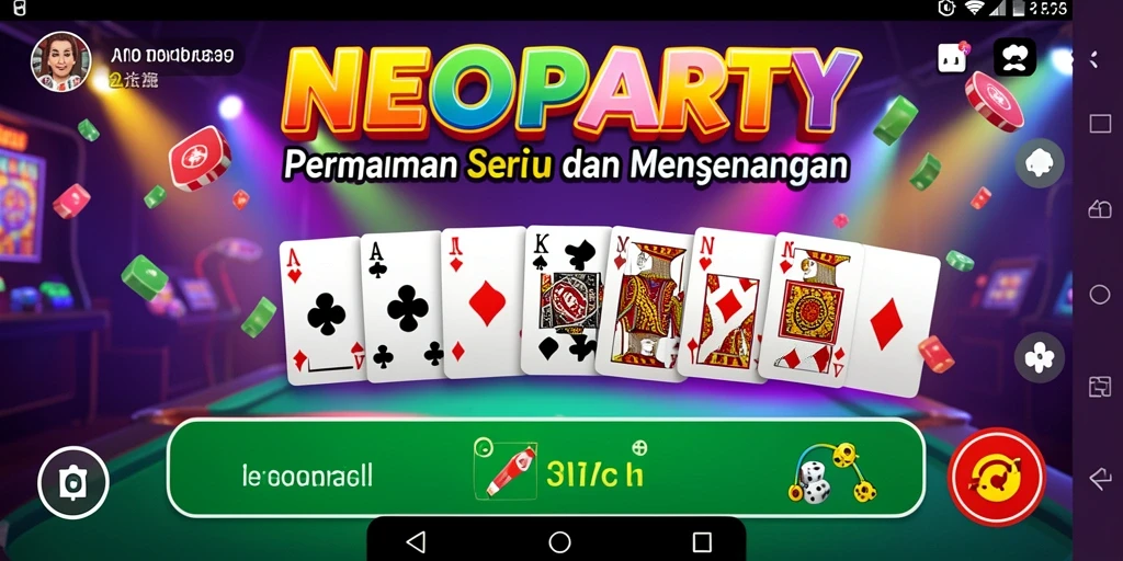 Tangkapan layar utama NEOPARTY menampilkan gameplay Domino yang seru.