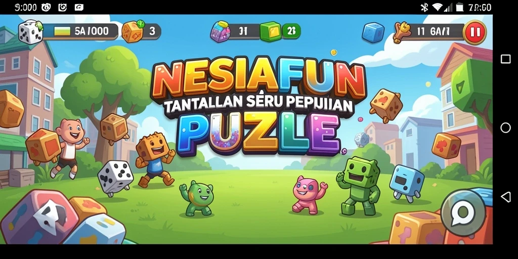 Screenshot gameplay NESIAFUN menampilkan tantangan puzzle yang menarik.