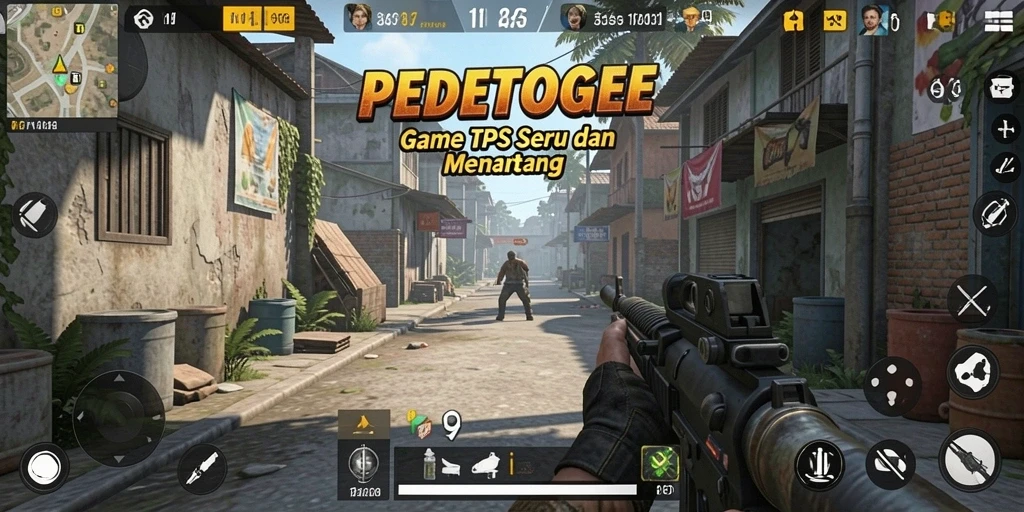 Gameplay PEDETOGEL yang menegangkan di medan perang.