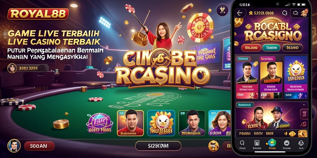 Tampilan gameplay Live Casino yang seru dan interaktif di ROYAL88.