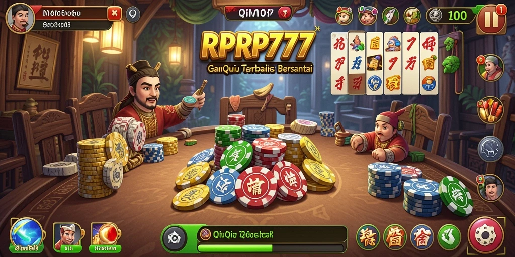 Screenshot gameplay RPRP777 menampilkan aksi QiuQiu yang seru.