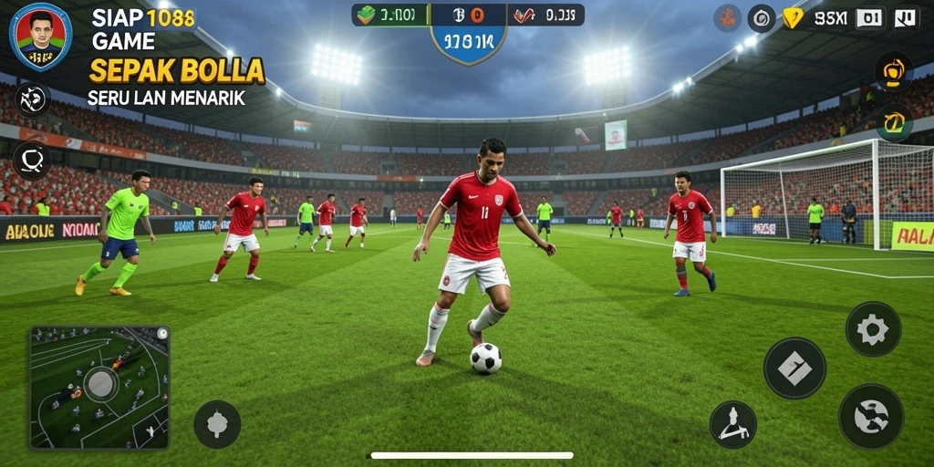 Tampilan gameplay seru dari SIAP108 yang penuh aksi sepak bola.
