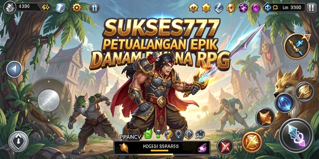 Screenshot gameplay SUKSES777 menunjukkan petualangan epik di dunia RPG.