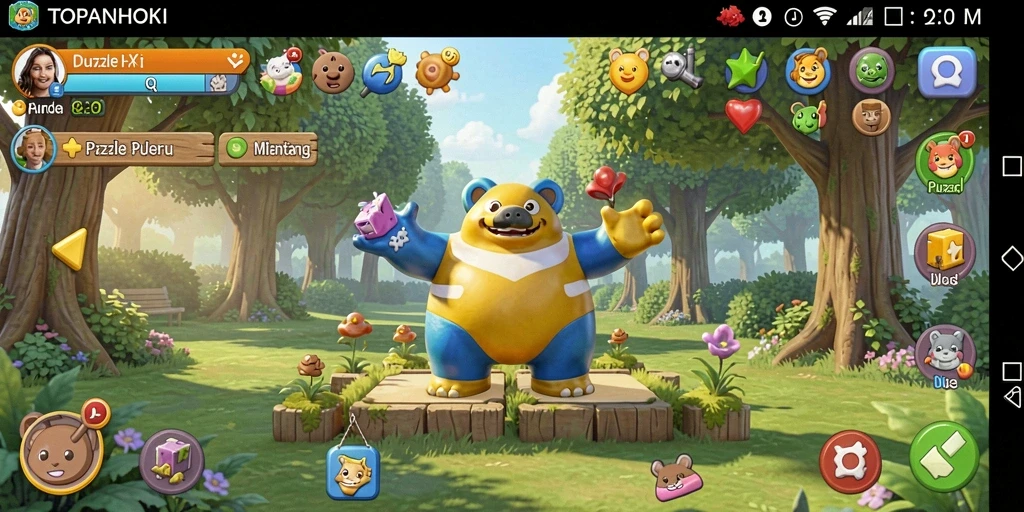 Tampilan gameplay menarik pada TOPANHOKI yang penuh tantangan.