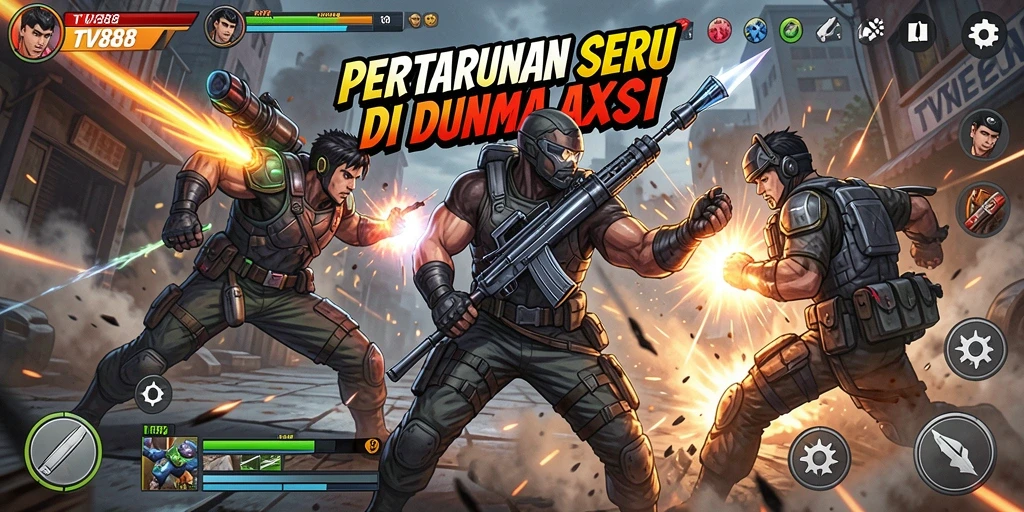 Tampilan gameplay TV888 yang mendebarkan dengan aksi seru.